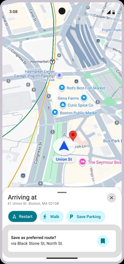 Mid-fi: Rachel arrival after saving, bookmark icon filled in teal